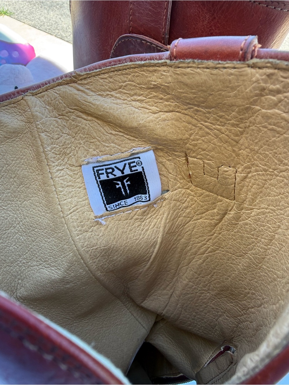 Frye Chestnut Leather Riding Boots - Picture 5 of 10